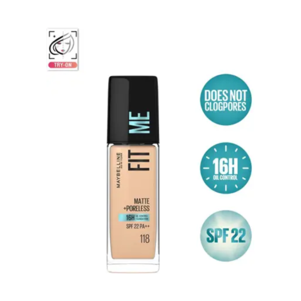 MAYBELLINE NEW YORK Fit Me Matte+Poreless Liquid Foundation